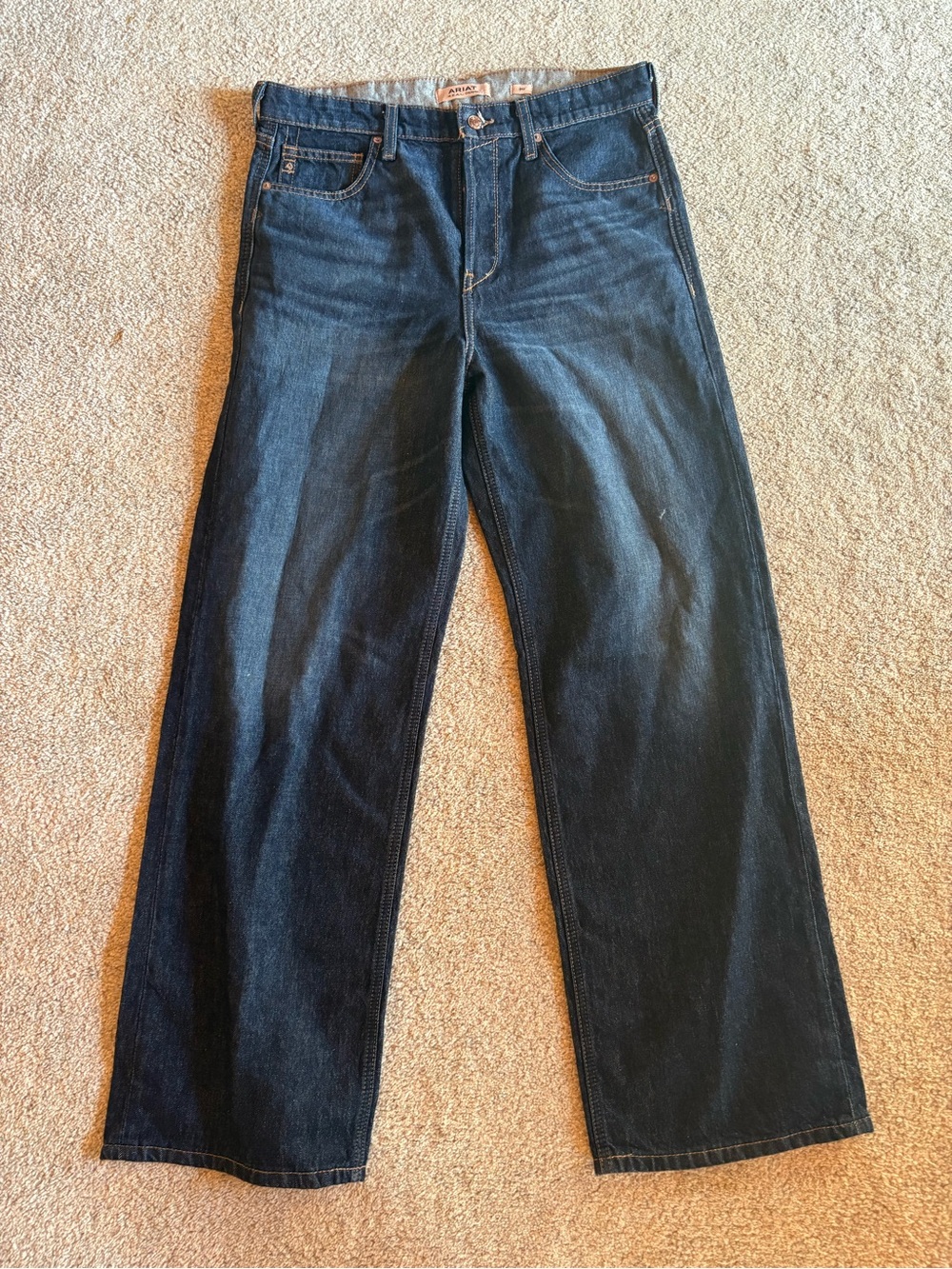 Classic women’s Dark Blue high rise wide leg Jeans
